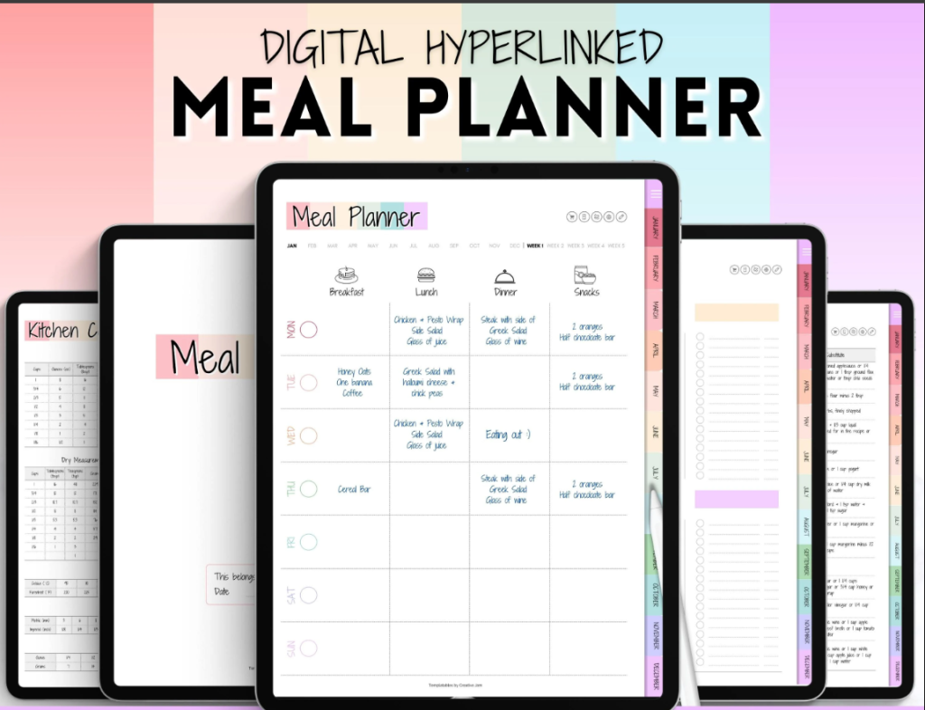 Digital Meal Planners Gadgets